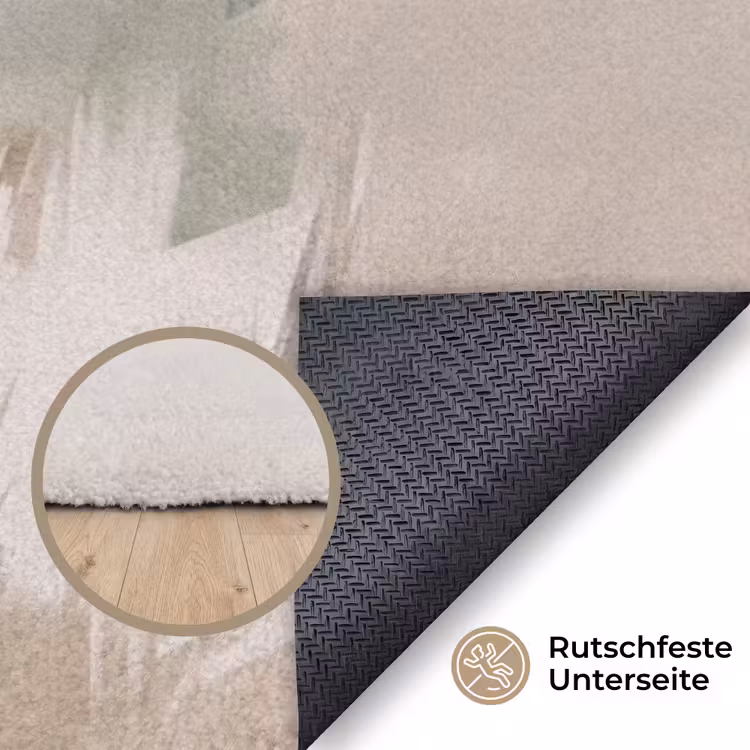 Edelhert - Gewei - Schildering - Rustiek Vloerkleed Rechthoek klein -uniquesellingpoint_antislip_DE_DE
