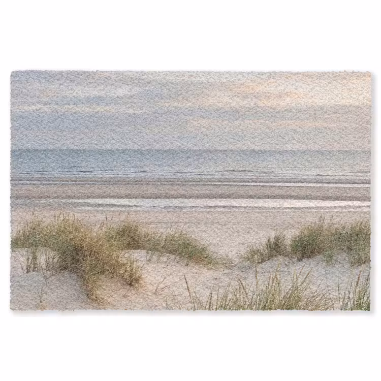 Zandstrand - Bewolkt - Duinen Vloerkleed Rechthoek klein -3d
