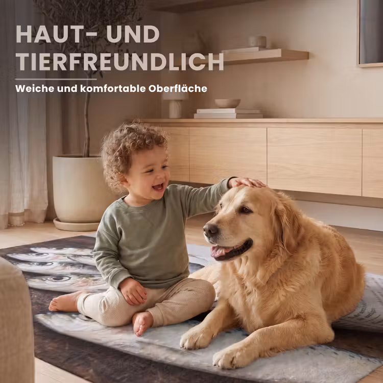 Teppich - Sardine – Zeitung – Schneidebrett - Sardientje - krant - snijplank Vloerkleed Rechthoek klein