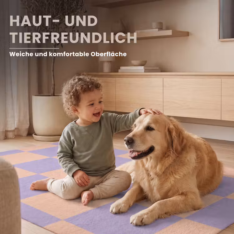 Schaakbord patroon - Paars - Roze - Blokjes Vloerkleed Rechthoek klein -uniquesellingpoint_zacht_DE