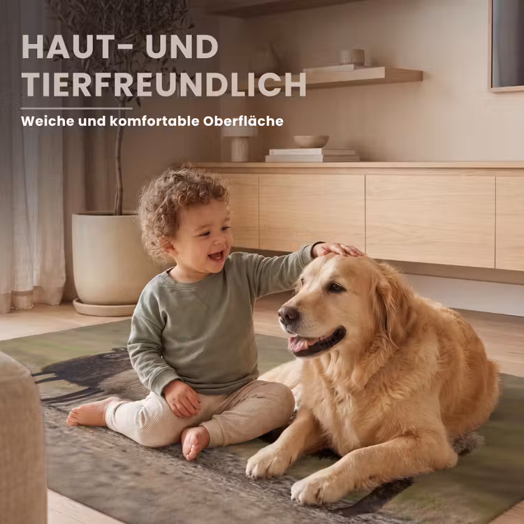 Schapen - Bruin - Wit - Grindpad Vloerkleed Rechthoek klein -uniquesellingpoint_zacht_DE