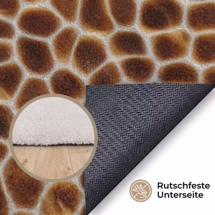 Schildpad - Patroon - Bruin Vloerkleed Rechthoek klein 1091 -uniquesellingpoint_antislip_DE_DE