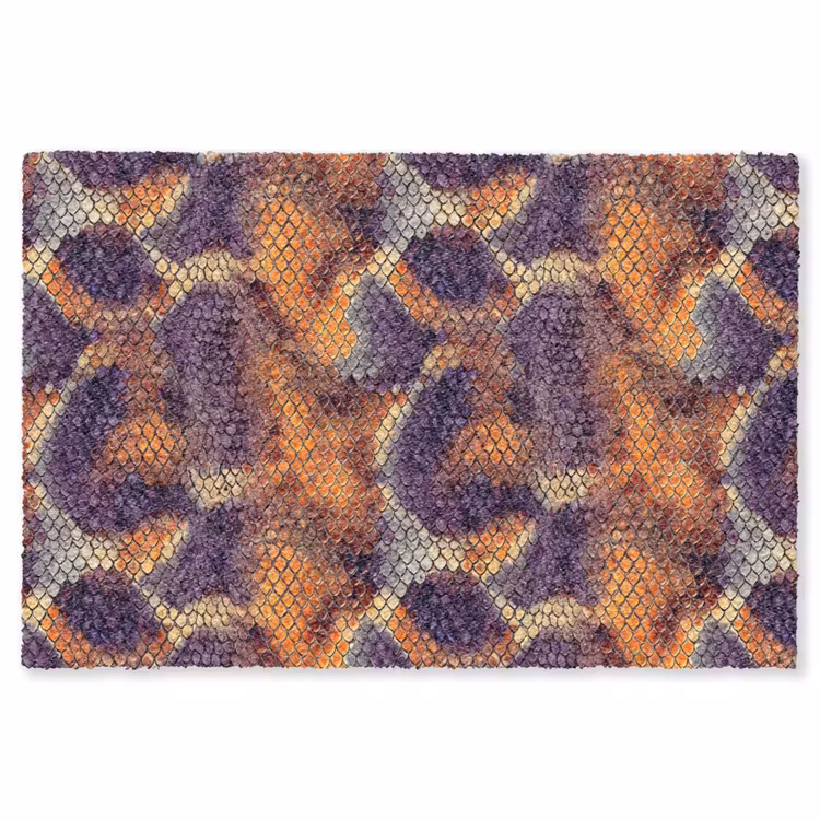 Slang - Kleurrijk - Schubben Vloerkleed Rechthoek klein 1091 -3d