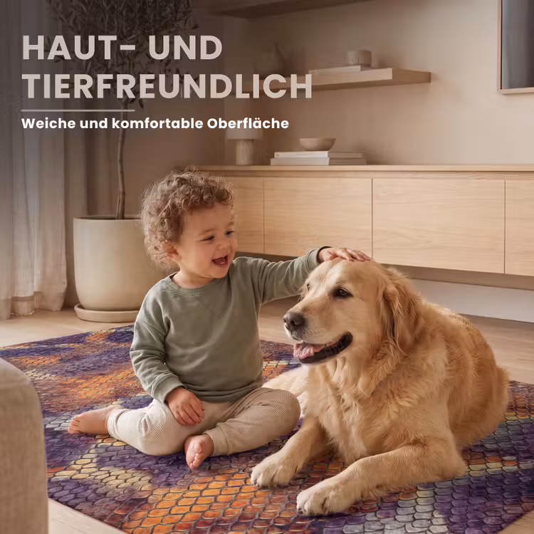 Slang - Schubben - Kleurrijk Vloerkleed Rechthoek klein 1091 -uniquesellingpoint_USP_zachtDE_DE