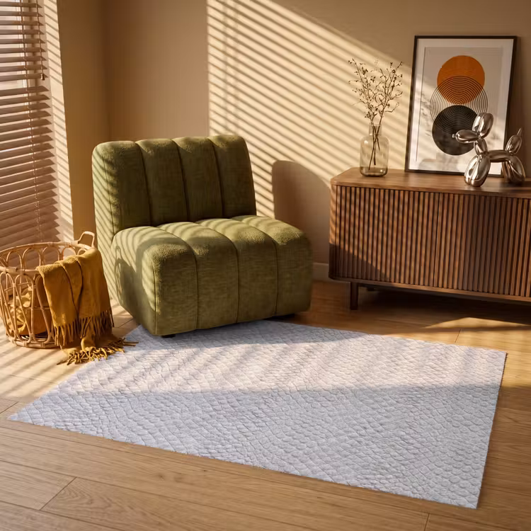 Slang - Patroon - Wit Vloerkleed Rechthoek klein 1091 -atmosphere_sfeer1_global