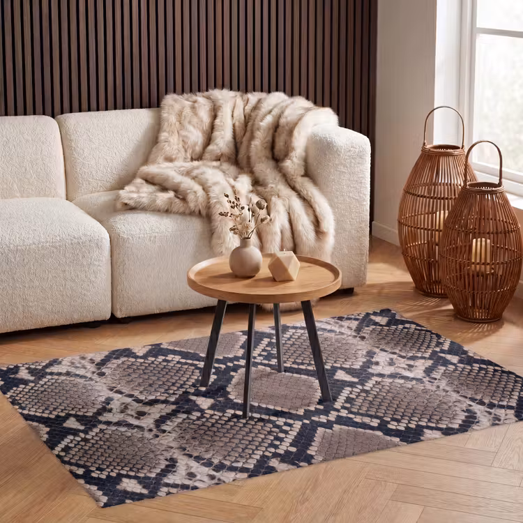 Slangenprint - Python - Bruin Vloerkleed Rechthoek klein -atmosphere_sfeer2_global