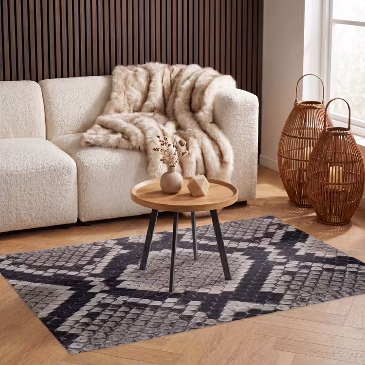 Slangenleer - Patroon - Beige Vloerkleed Rechthoek klein -atmosphere_sfeer2_global