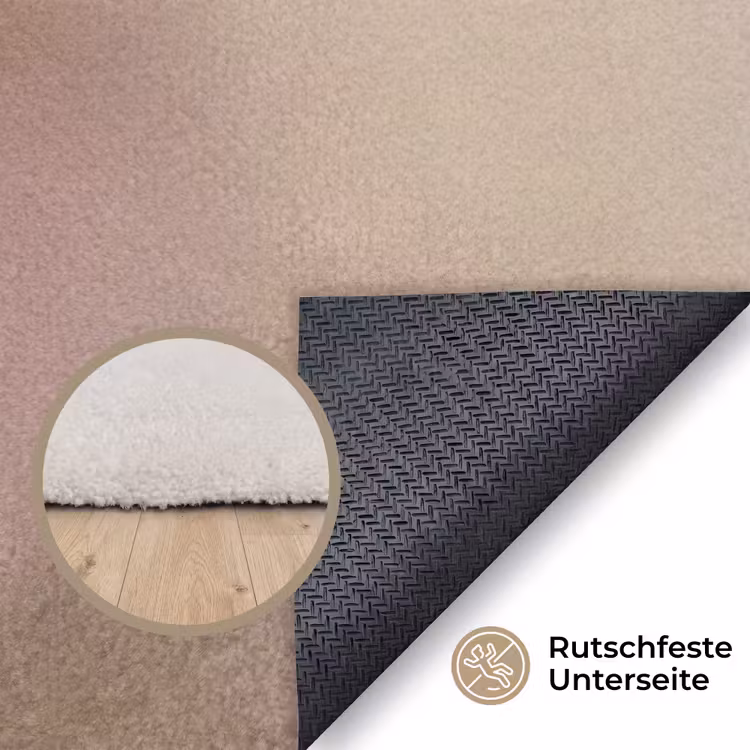 Vlinder - Bloem - Blauw Vloerkleed Rechthoek klein -uniquesellingpoint_antislip_DE_DE