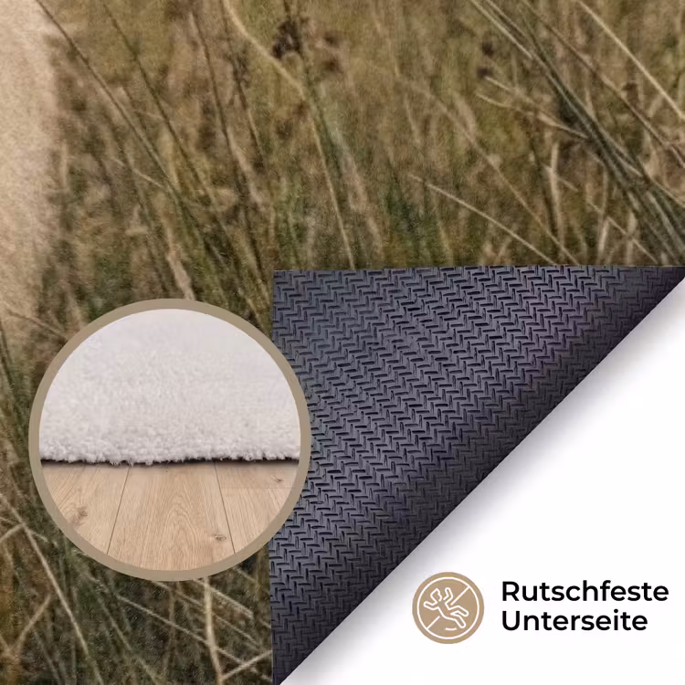 Schotse hooglander - Bergen - Grasveld Vloerkleed Rechthoek klein -uniquesellingpoint_antislip_DE_DE