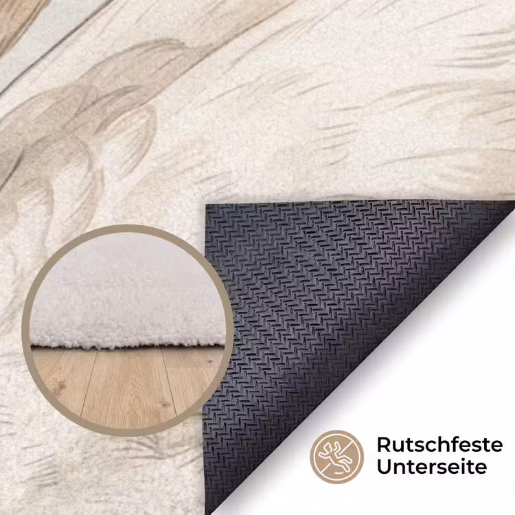 Zwanen - Hartvorm - Dieren Vloerkleed Rechthoek klein -uniquesellingpoint_antislip_DE_DE