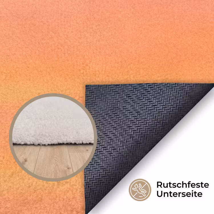 Zwerm - Vogels - Oranje Vloerkleed Rechthoek klein -uniquesellingpoint_antislip_DE_DE