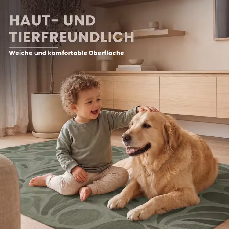 Sereen - Bladeren - Groen Vloerkleed Rechthoek klein 1091 -uniquesellingpoint_zacht_DE