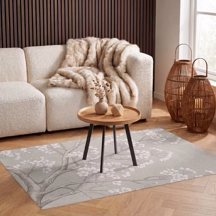 Sereen - Bloesem - Wit Vloerkleed Rechthoek klein -atmosphere_sfeer2_global