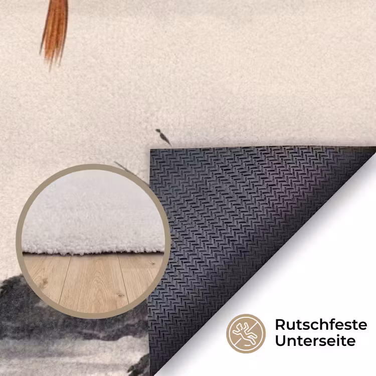 Zon - Japans - Traditioneel Vloerkleed Rechthoek klein -uniquesellingpoint_antislip_DE_DE
