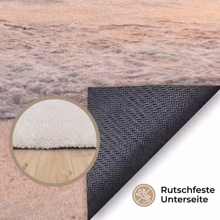 Zon - Strand - Roze Vloerkleed Rechthoek klein -uniquesellingpoint_antislip_DE_DE