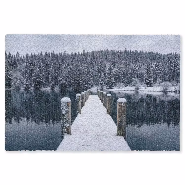 Steiger - Meer - Sneeuw - Bergen - Rustgevend Vloerkleed Rechthoek klein -3d