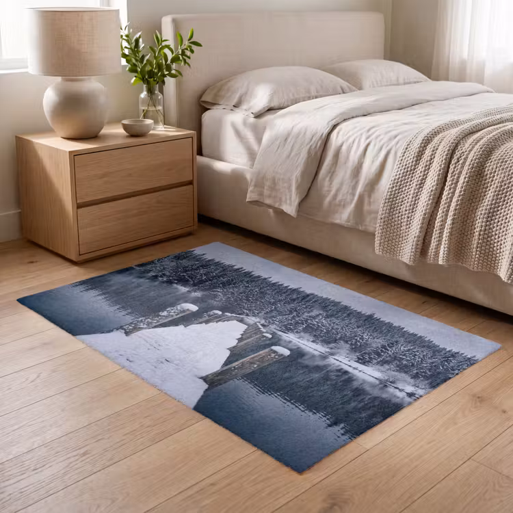 Steiger - Meer - Sneeuw - Bergen - Rustgevend Vloerkleed Rechthoek klein -atmosphere_sfeer3_global