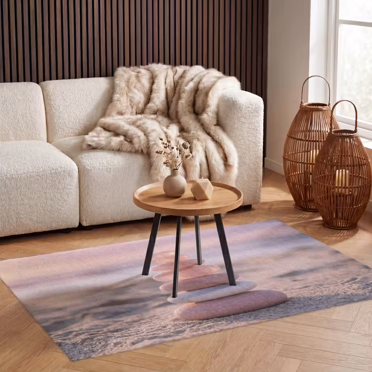 Stenen - Zand - Roze Vloerkleed Rechthoek klein -atmosphere_sfeer2_global