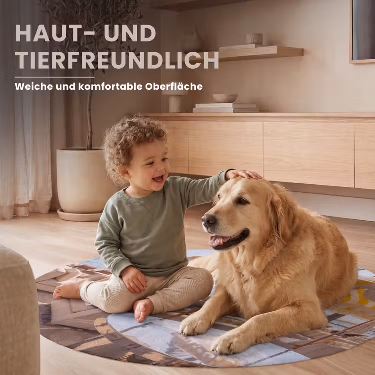 Teppich - Strand – Liegestühle – Urlaub – Modern – Gelb - Strand - Ligbedden - Vakantie - Modern - Geel Vloerkleed Rond klein