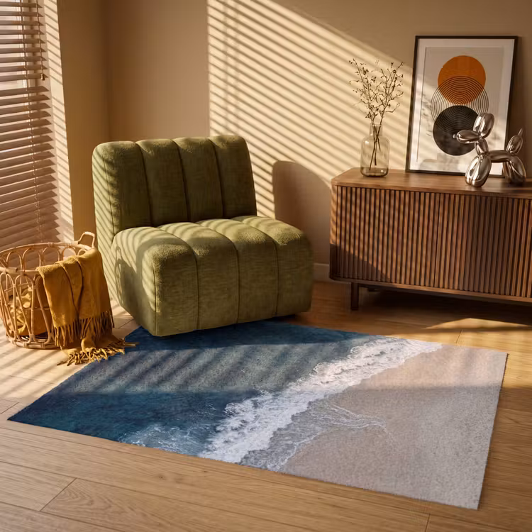 Strand - Zee - Golven Vloerkleed Rechthoek klein -atmosphere_sfeer1_global