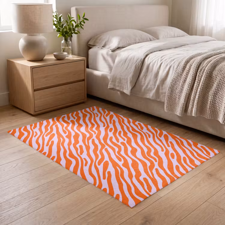 Strepen - Dynamisch - Oranje Vloerkleed Rechthoek klein 1091 -atmosphere_sfeer3_global