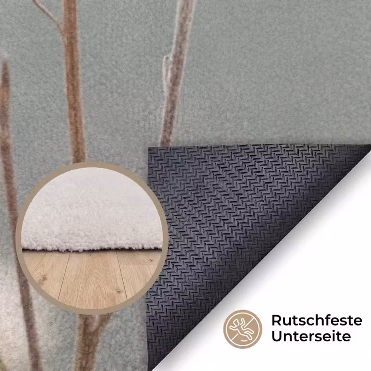 Strobloemen - Wit - Daglicht Vloerkleed Rechthoek klein -uniquesellingpoint_antislip_DE_DE
