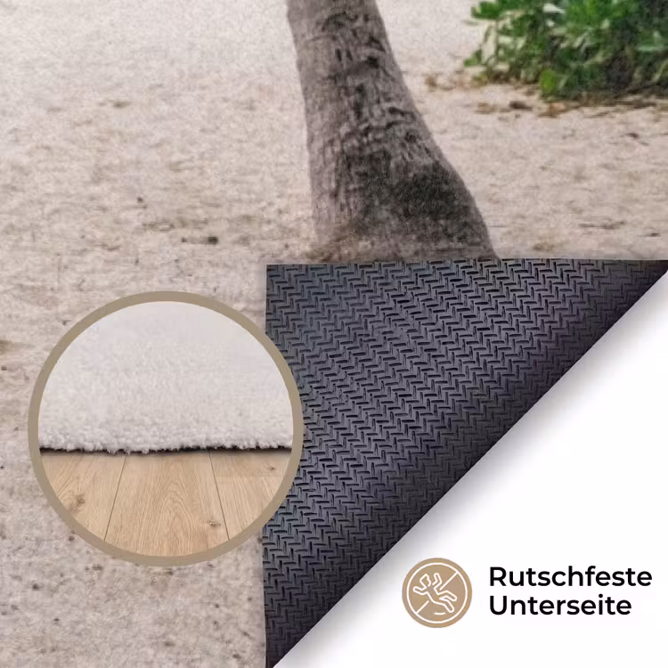 Surfboard - Palmbomen - Kleurrijk Vloerkleed Rechthoek klein -uniquesellingpoint_antislip_DE_DE