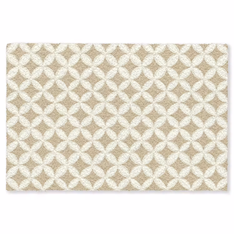 Symmetrisch - Motief - Beige Vloerkleed Rechthoek klein 1091 -3d