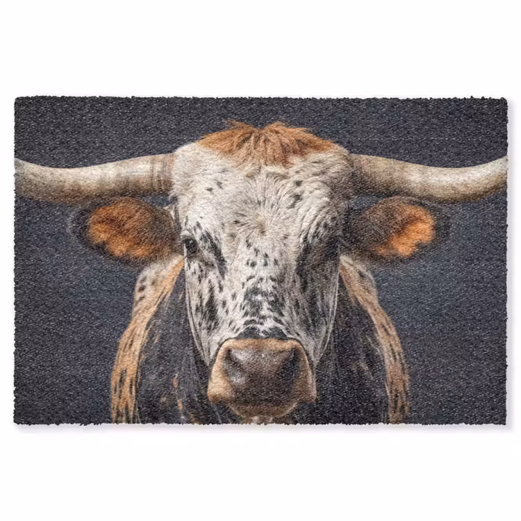 Stier - Kleurrijk - Hoorns Vloerkleed Rechthoek klein -3d