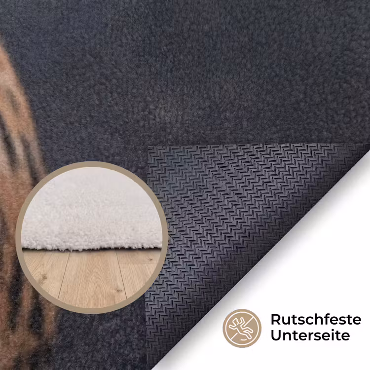 Stier - Kleurrijk - Hoorns Vloerkleed Rechthoek klein -uniquesellingpoint_antislip_DE_DE