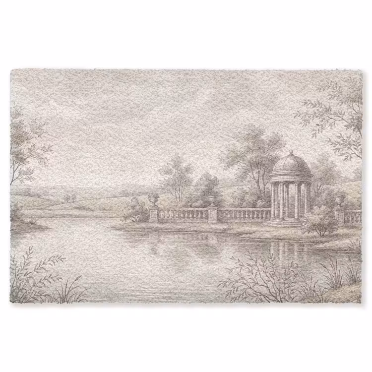 Terras - Water - Natuur - Landschap Vloerkleed Rechthoek klein -3d