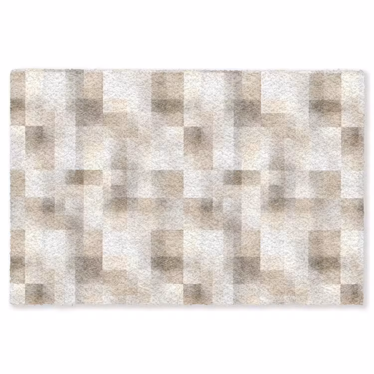 Textuur - Linnen - Beige Vloerkleed Rechthoek klein 1091 -3d