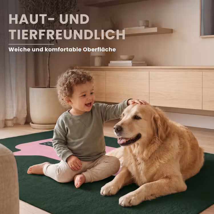 Tekstwolk - BLAH BLAH BLAH - Roze Vloerkleed Rechthoek klein -uniquesellingpoint_zacht_DE