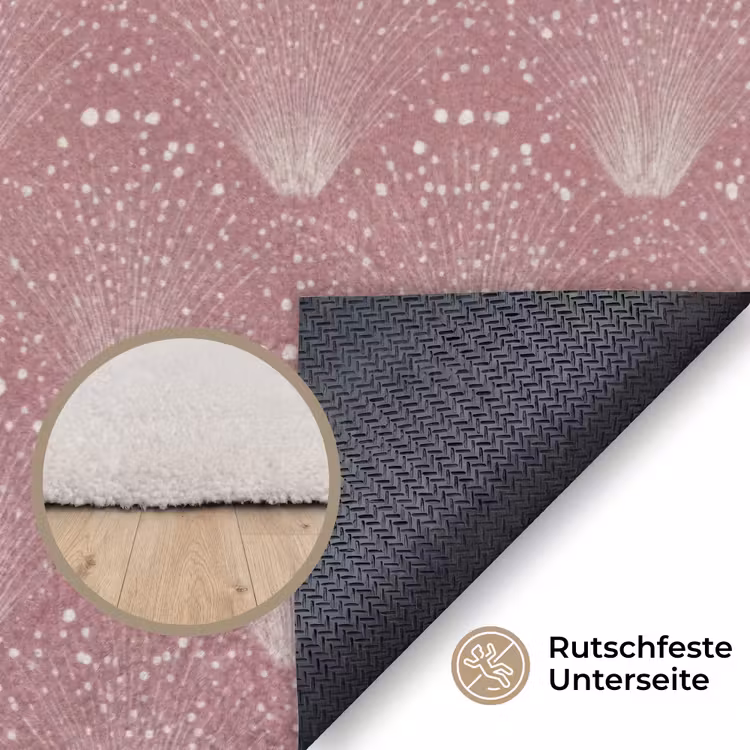 Trendy - Patroon - Roze Vloerkleed Rechthoek klein 1091 -uniquesellingpoint_antislip_DE_DE