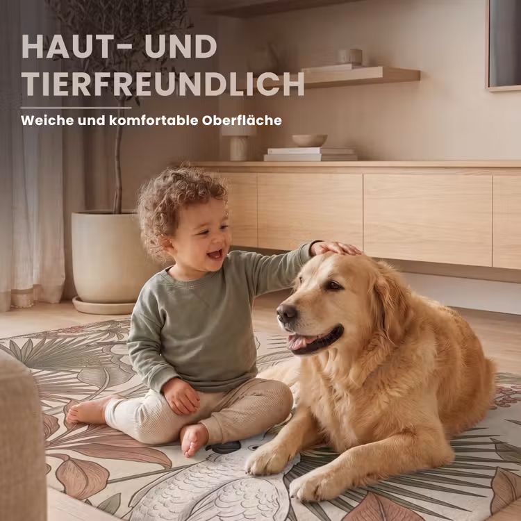 Tropisch - Vogels - Beige Vloerkleed Rechthoek klein -uniquesellingpoint_zacht_DE