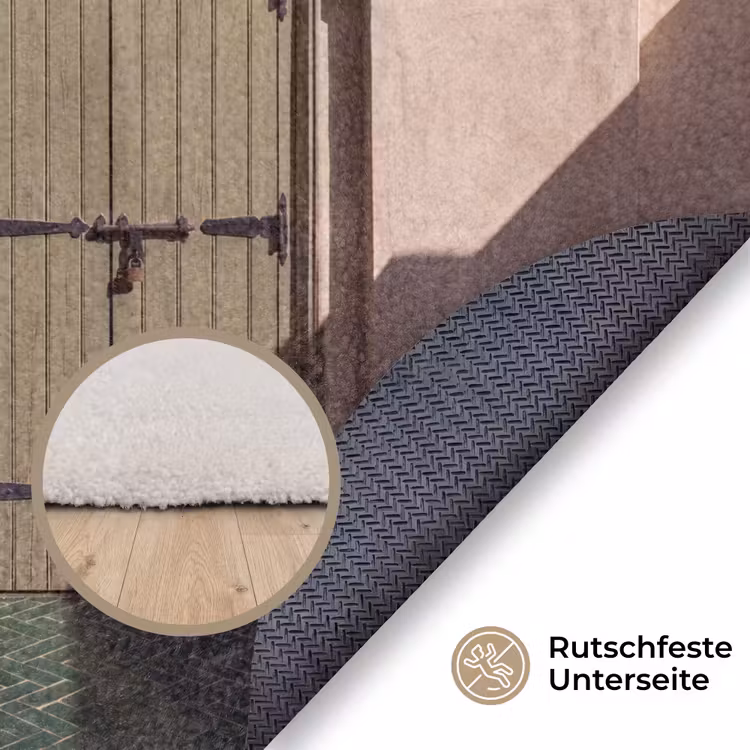 Teppich - Tür – Holz – Architektur – Grün – Rustikal - Deur - Hout - Architectuur - Groen - Rustiek Vloerkleed Rond klein