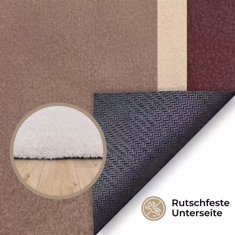 Vlakken - Abstract - Bordeaux - Lijnen Vloerkleed Rechthoek klein -uniquesellingpoint_antislip_DE_DE
