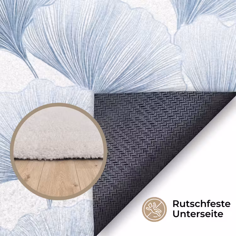 Waaier - Modern - Blauw Vloerkleed Rechthoek klein 1091 -uniquesellingpoint_antislip_DE_DE
