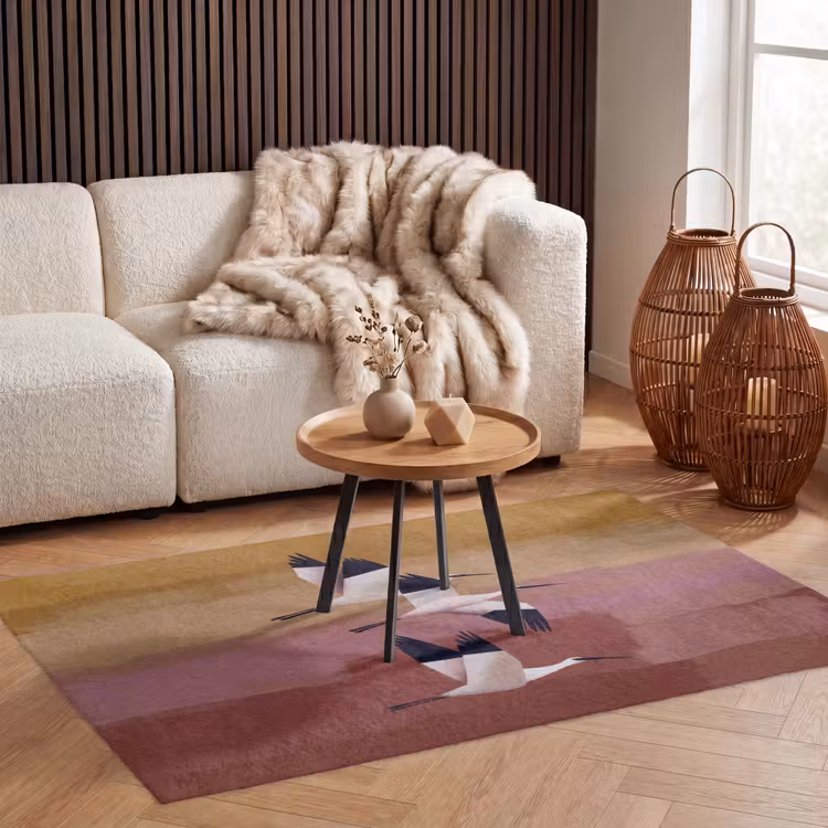 Vogels - Snavel - Abstract Vloerkleed Rechthoek klein -atmosphere_sfeer2_global