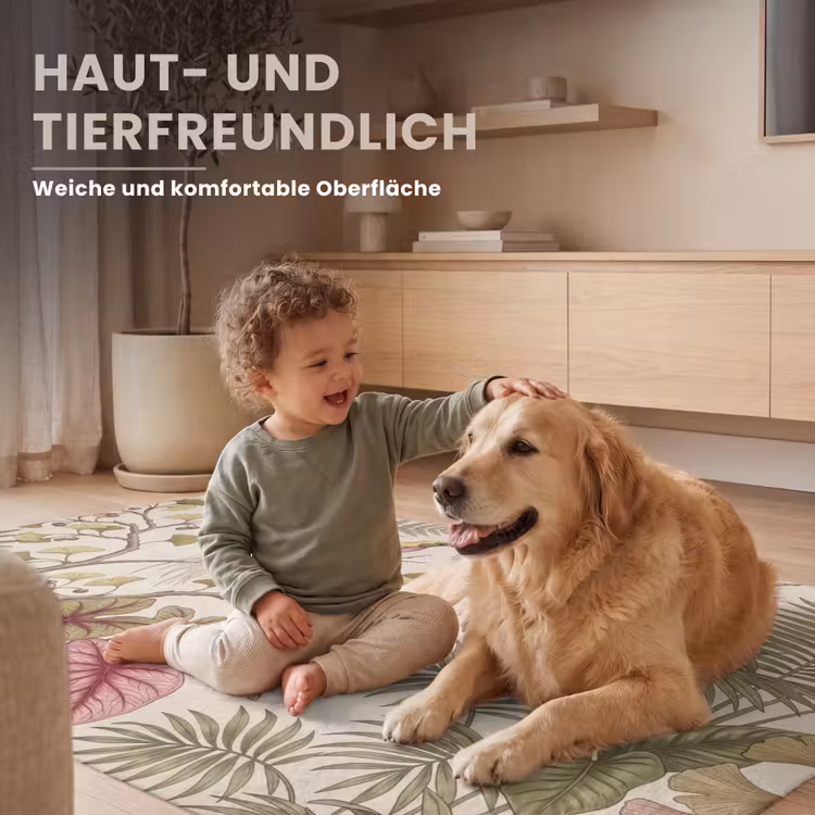 Vogels - Tropisch - Botanisch - Roze Vloerkleed Rechthoek klein -uniquesellingpoint_USP_zachtDE_DE