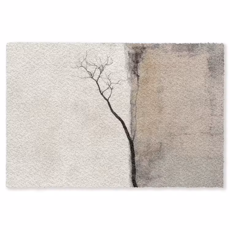 Wabi sabi - Plant - Beige Vloerkleed Rechthoek klein -3d