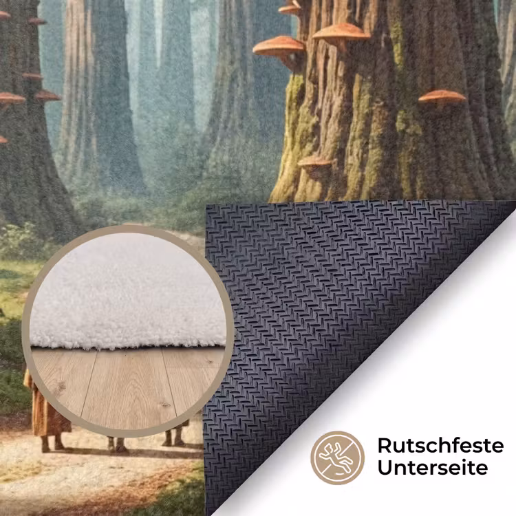 Teppich - Wald – Bäume – Natur - Bos - Bomen - Natuur Vloerkleed Rechthoek klein