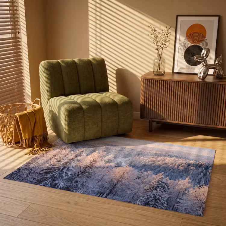 Bos - Bergen - Goud - Winter - Warm Vloerkleed Rechthoek klein -atmosphere_sfeer1_global