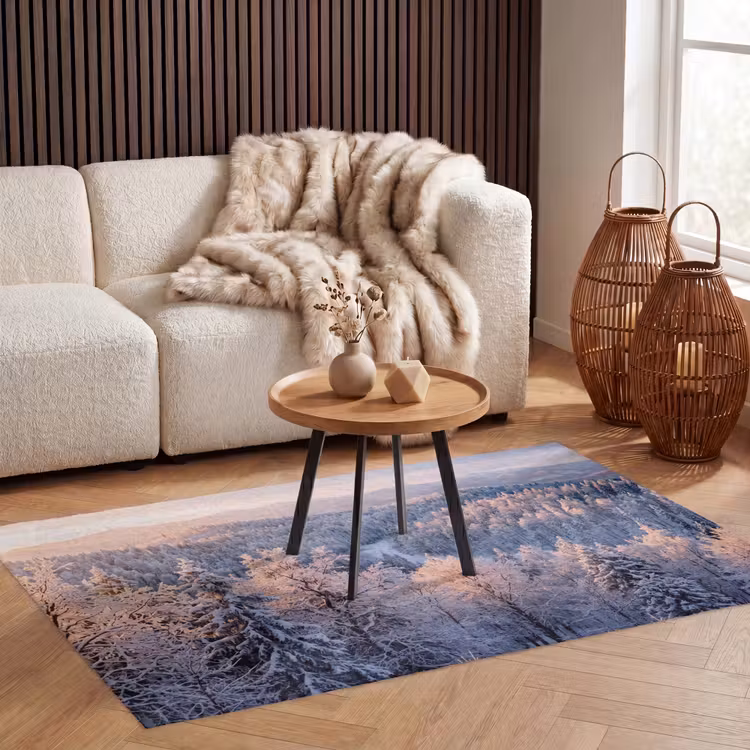 Bos - Bergen - Goud - Winter - Warm Vloerkleed Rechthoek klein -atmosphere_sfeer2_global