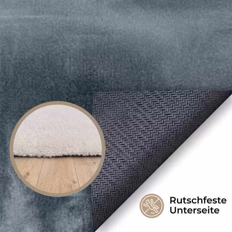 Bos - Meer - Mist - Natuur - Grijs Vloerkleed Rechthoek klein -uniquesellingpoint_antislip_DE_DE