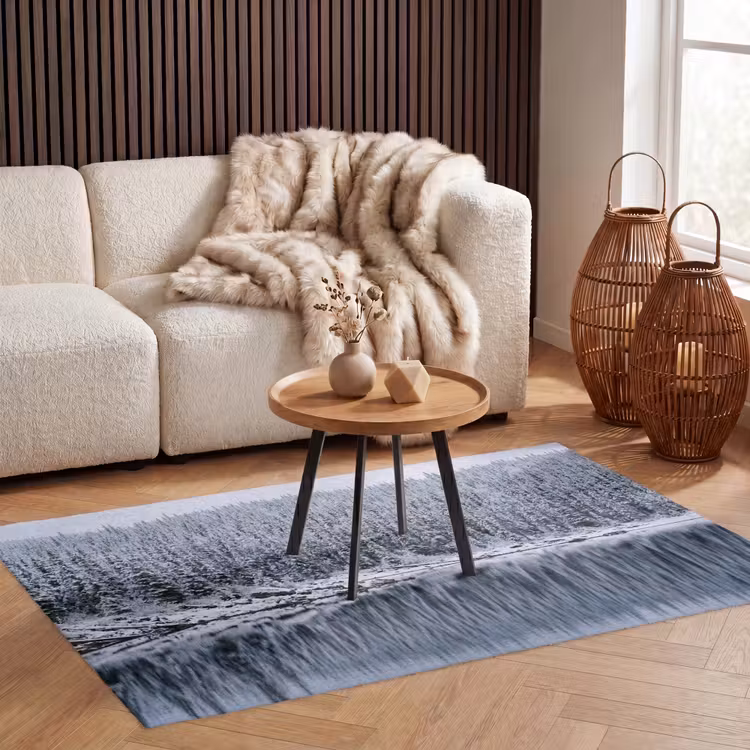 Bos - Reflectie - Meer - Winter - Serene Vloerkleed Rechthoek klein -atmosphere_sfeer2_global