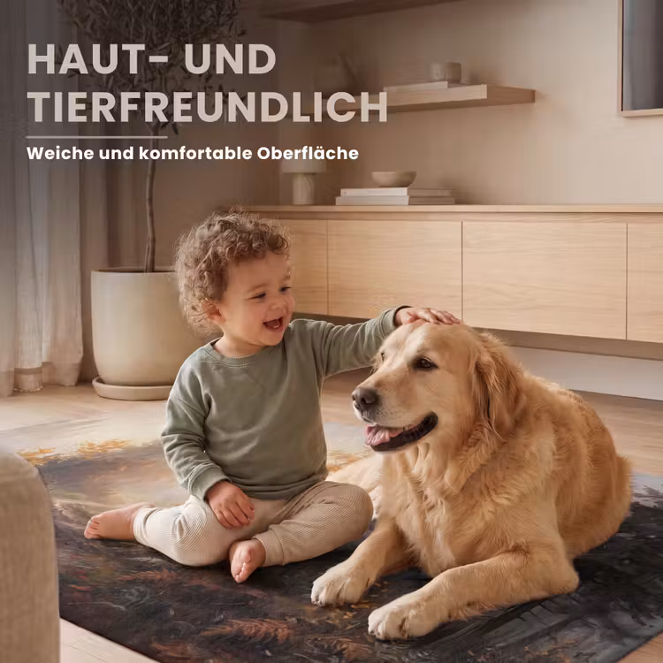 Bospad - Herfstbladeren - Natuur - Schilderachtig - Oranje Vloerkleed Rechthoek klein -uniquesellingpoint_USP_zachtDE_DE