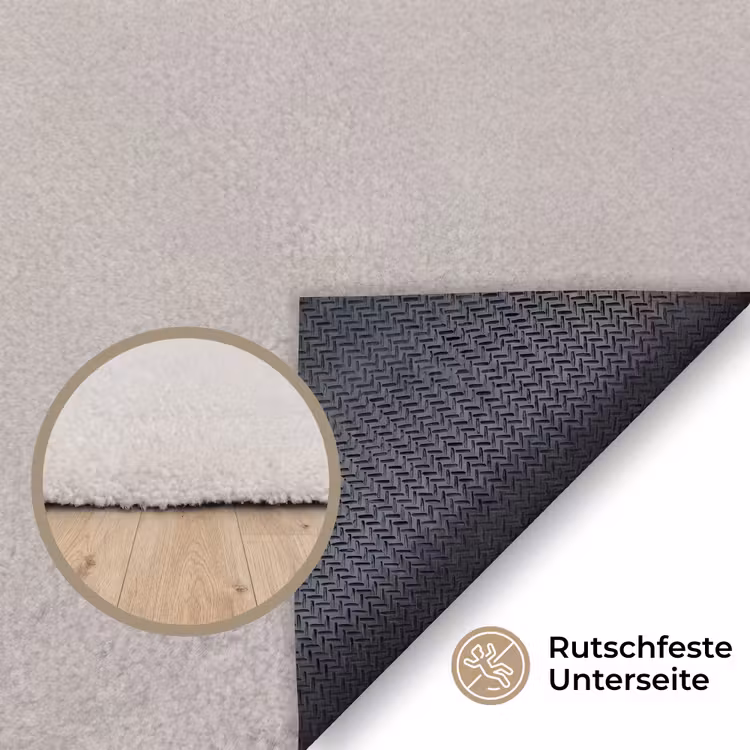 Katoenbol - Minimalistisch - Wit Vloerkleed Rechthoek klein -uniquesellingpoint_antislip_DE_DE