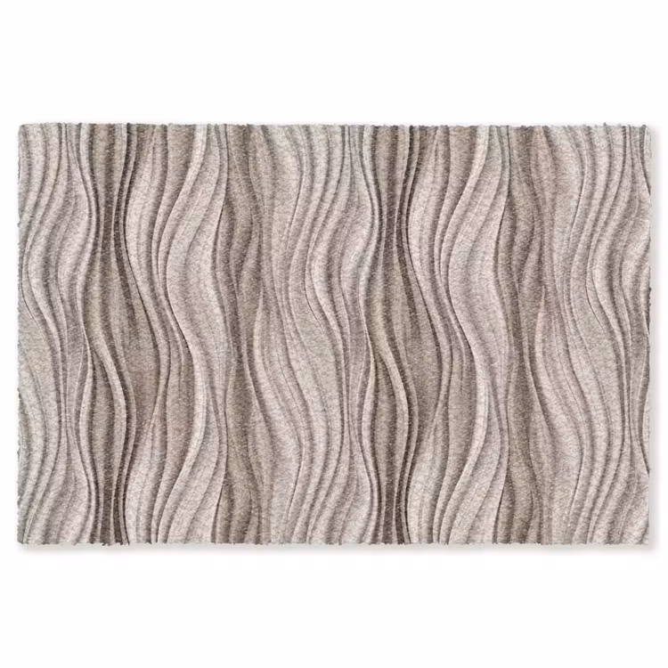Golven - 3D - Crème Vloerkleed Rechthoek klein 1091 -3d