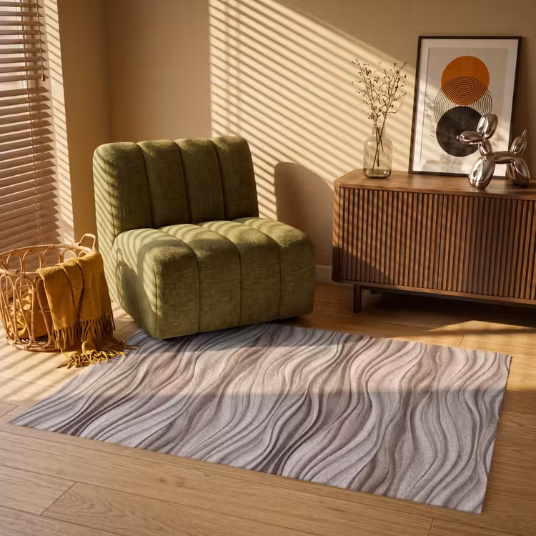 Golven - 3D - Crème Vloerkleed Rechthoek klein 1091 -atmosphere_sfeer1_global